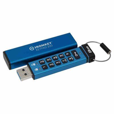 Kingston IronKey Keypad 200 8GB Hardware-encrypted USB Flash Drive
