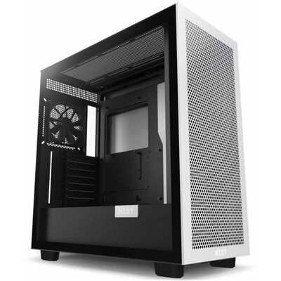 NZXT H7 Flow Black/White Mid Tower Tempered Glass PC Case