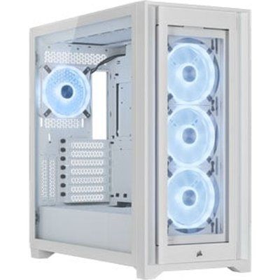 Corsair iCUE 5000X RGB QL Edition White Mid Tower Tempered Glass PC Gaming Case
