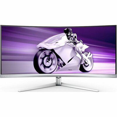 Philips Evnia 34M2C8600 Quad HD 34" Curved OLED Gaming Monitor - Silver