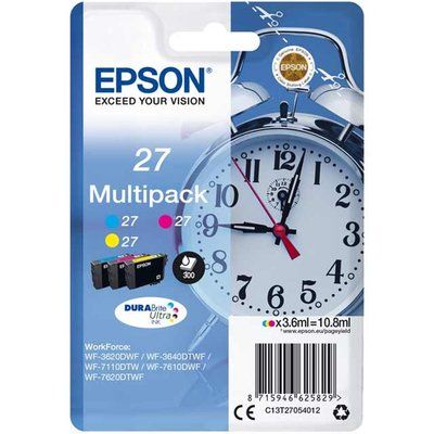 Epson Alarm Clock Multipack 3-colour 27 DURABrite Ultra Ink Cartridge