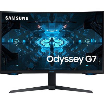 Samsung Odyssey G75 LC27G75TQSUXEN Quad HD 27" Curved QLED Gaming Monitor - Black 