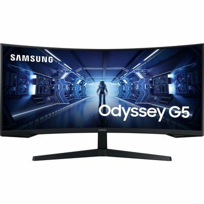 Samsung Odyssey G55T 34" UltraWide Quad HD 165Hz Curved Gaming Monitor with AMD FreeSync - Black