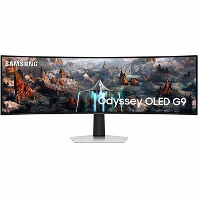 Samsung Odyssey LS49CG934SUXXU Wide Quad HD 49" Curved OLED Gaming Monitor - White 