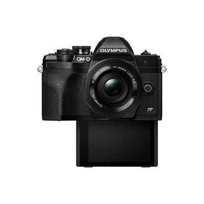 Olympus OM-D E-M10 Mark IV Mirrorless Camera with 14-42mm EZ Pancake Lens - Black
