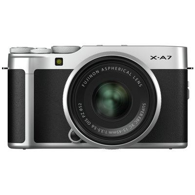 Fujifilm X-A7 Mirrorless Camera with FUJINON XC 15-45 mm f/3.5-5.6 OIS PZ Lens - Silver