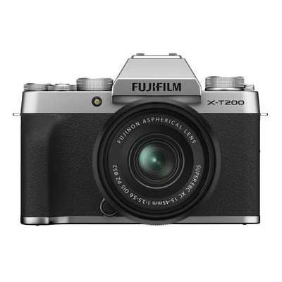 Fujifilm X-T200 Mirrorless Camera with FUJINON XC 15-45 mm f/3.5-5.6 OIS PZ Lens - Silver