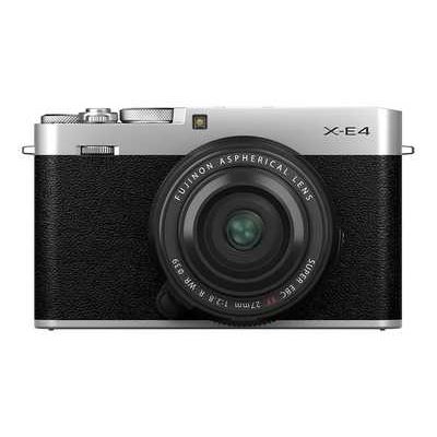 Fujifilm X-E4 Mirrorless Camera with FUJINON XF 27 mm f/2.8 R WR Lens - Silver 