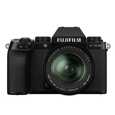 Fujifilm X-S10 Mirrorless Digital Camera with XF18-55mmF2.8-4 R LM OIS Lens - Black