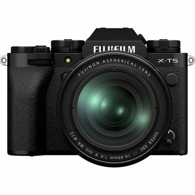 Fujifilm X-T5 Mirrorless Camera with FUJINON XF 16-80 mm f/4 R OIS WR Lens - Black 