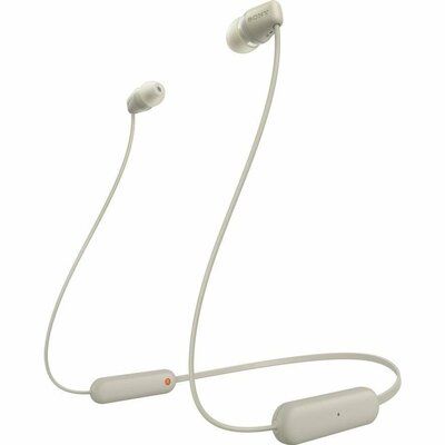 Sony WI-C100 Wireless Bluetooth Earphones - Taupe