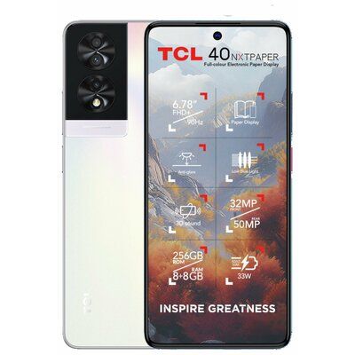 TCL 40 NXTPAPER 256GB Mobile Phone - Opalescent