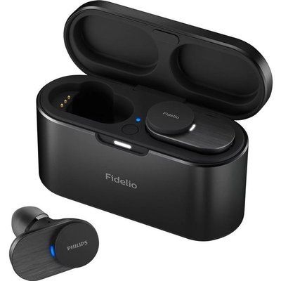 Philips Fidelio T1BK/00 Wireless Bluetooth Noise-Cancelling Earphones - Black