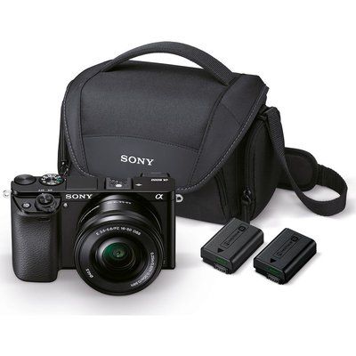 Sony a6000 Mirrorless Camera with 16-50 mm f/3.5-5.6 Lens & Bag - Black