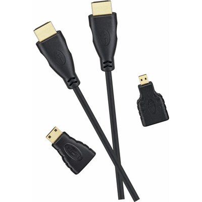 Logik L3HDMIA18 HDMI Cable & Adapter with Ethernet - 3 m