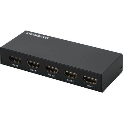 Sandstrom SHDSW18 5-Way 4K HDMI Switch Box
