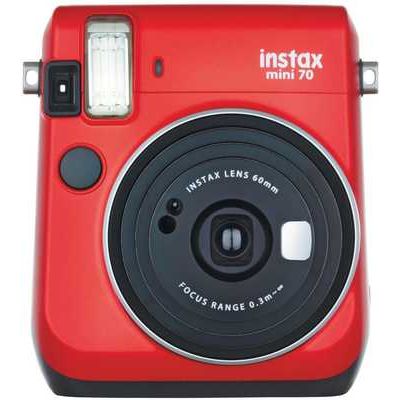 Fujifilm Instax Mini 70 Instant Camera including 10 Shots - Red