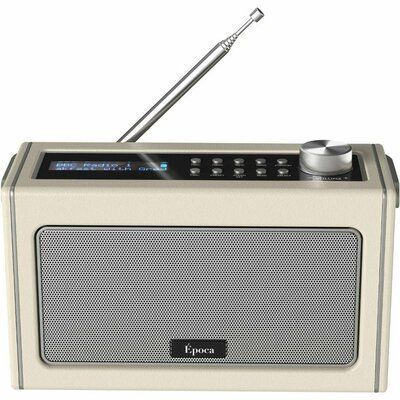 I-BOX Epoca Portable DAB Retro Bluetooth Radio - Grey & Cream