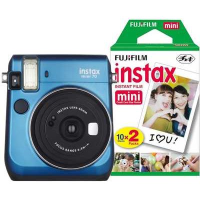 Fujifilm Instax Mini 70 Instant Camera including 30 Shots - Blue