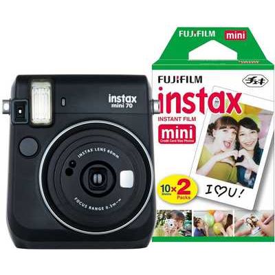 Fujifilm Instax Mini 70 Instant Camera including 30 Shots - Black