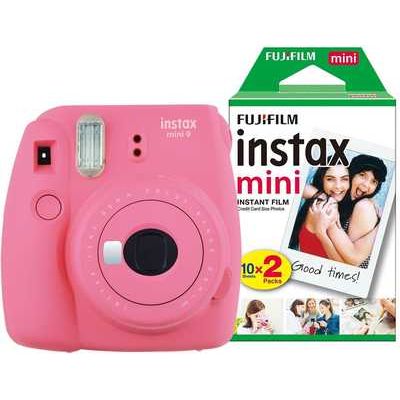 Fujifilm Instax Mini 9 Instant Camera including 30 Shots - Flamingo Pink
