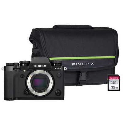 Fujifilm X-T3 Mirrorless Camera with 32GB SD Card & FinePix System Bag - Black