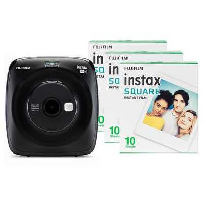 Fujifilm Instax Square SQ20 Hybrid Instant Camera including 30 Shots - Matte Black