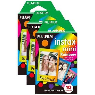 Fujifilm Instax Mini Photo Film 30 Shot Pack - Rainbow