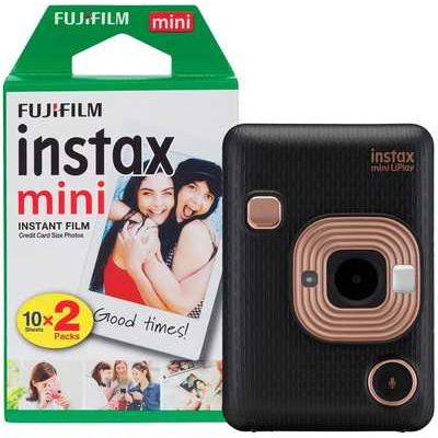 Fujifilm Instax Mini LiPlay Hybrid Instant Camera including 20 Shots - Elegant Black