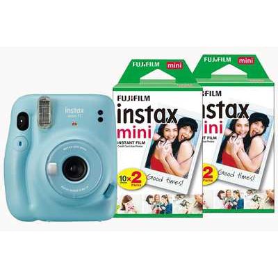 Fujifilm Instax Mini 11 Instant Camera including 40 Shots - Sky Blue