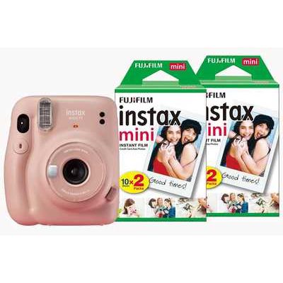 Fujifilm Instax Mini 11 Instant Camera including 40 Shots - Blush Pink