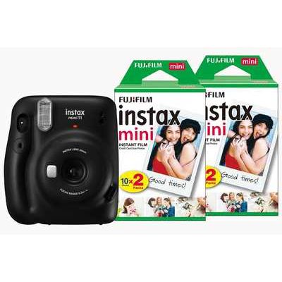 Fujifilm Instax Mini 11 Instant Camera including 40 Shots - Charcoal Grey