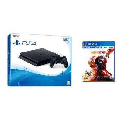 Sony PlayStation 4 500GB Jet Black Console with Star Wars: Squadrons