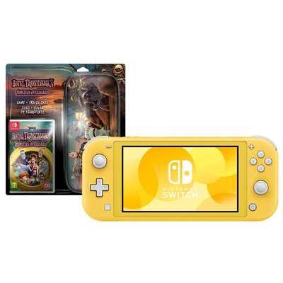 Nintendo Switch Lite Yellow Console Bundle with Hotel Transylvania 3: Monsters Overboard Game & Travel Case