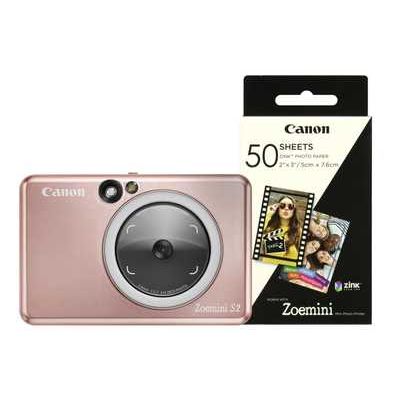 Canon Zoemini S2 Pocket Size 2-in-1 Instant Camera Printer - Rose Gold