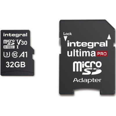 Integral 32GB High Speed V30 UHS-I U3 MicroSDHC Card