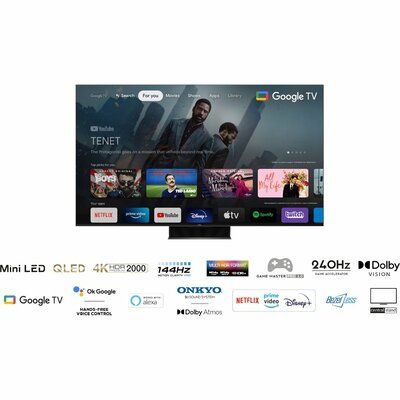 TCL 75C845K 75" QLED 4K Smart Google MiniLED TV