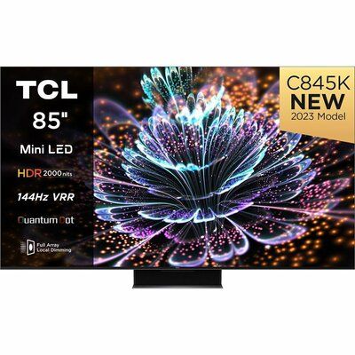 TCL 85C845K 85" Smart 4K Ultra HD HDR Mini LED QLED TV with Google Assistant & Alexa