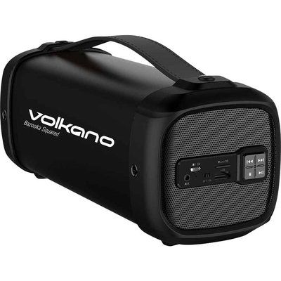 Volkano Bazooka Squared Series VK-3030-BK Portable Bluetooth Speaker - Black 