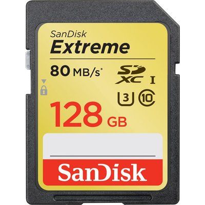 Sandisk Extreme Plus Class 10 SD Memory Card - 128 GB