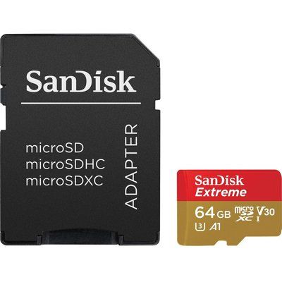 Sandisk Extreme Class 10 microSDXC Memory Card - 64 GB