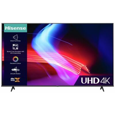 Hisense 43" 43A6KTUK Smart 4K UHD HDR DLED Freeview TV