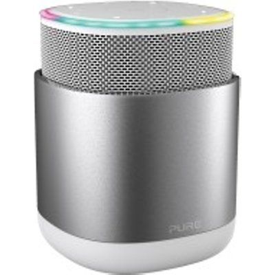 Pure DISCOVR-SLV-WHT Portable Smart Speaker with Alexa