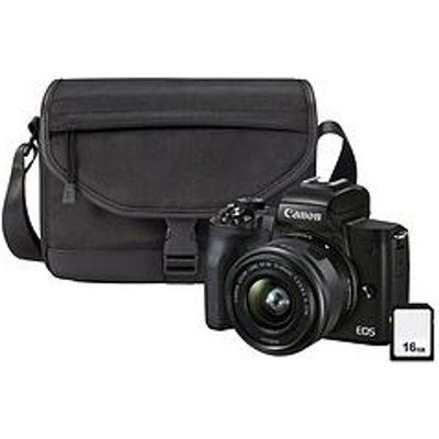 Canon EOS M50 Mark II CSC Camera + EF-M15-45MM Lens + SB130 + 16GB Kit - Black