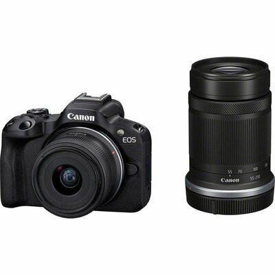 Canon EOS R50 Mirrorless Camera with RF-S 18-45 mm f/4.5-6.3 IS STM & 55-210 mm f/5-7.1 IS STM Lens 