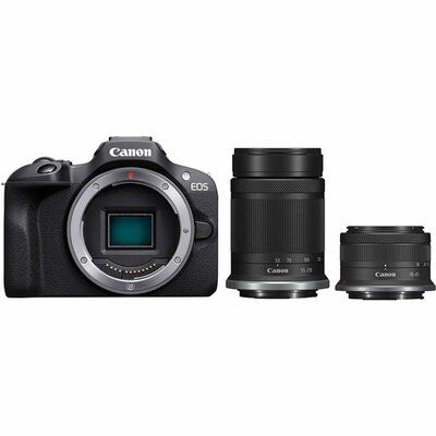 Canon EOS R100 Mirrorless Camera with RF-S 18-45 mm f/4.5-6.3 IS STM & 55-210 mm f/5-7.1 IS STM Lens 