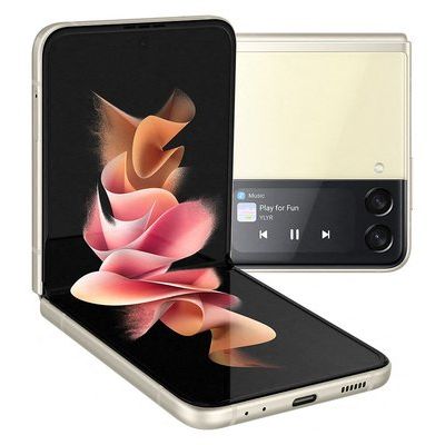 Samsung Galaxy Z Flip3 5G 128GB Flip Phone in Cream