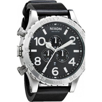 Men's Nixon The 51-30 Chrono Leather Chronograph Watch A124-1000