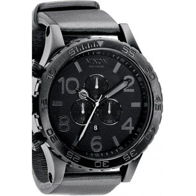 Men's Nixon The 51-30 Chrono Leather Chronograph Watch A124-1001