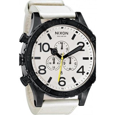 Men's Nixon The 51-30 Chrono Leather Chronograph Watch A124-1631
